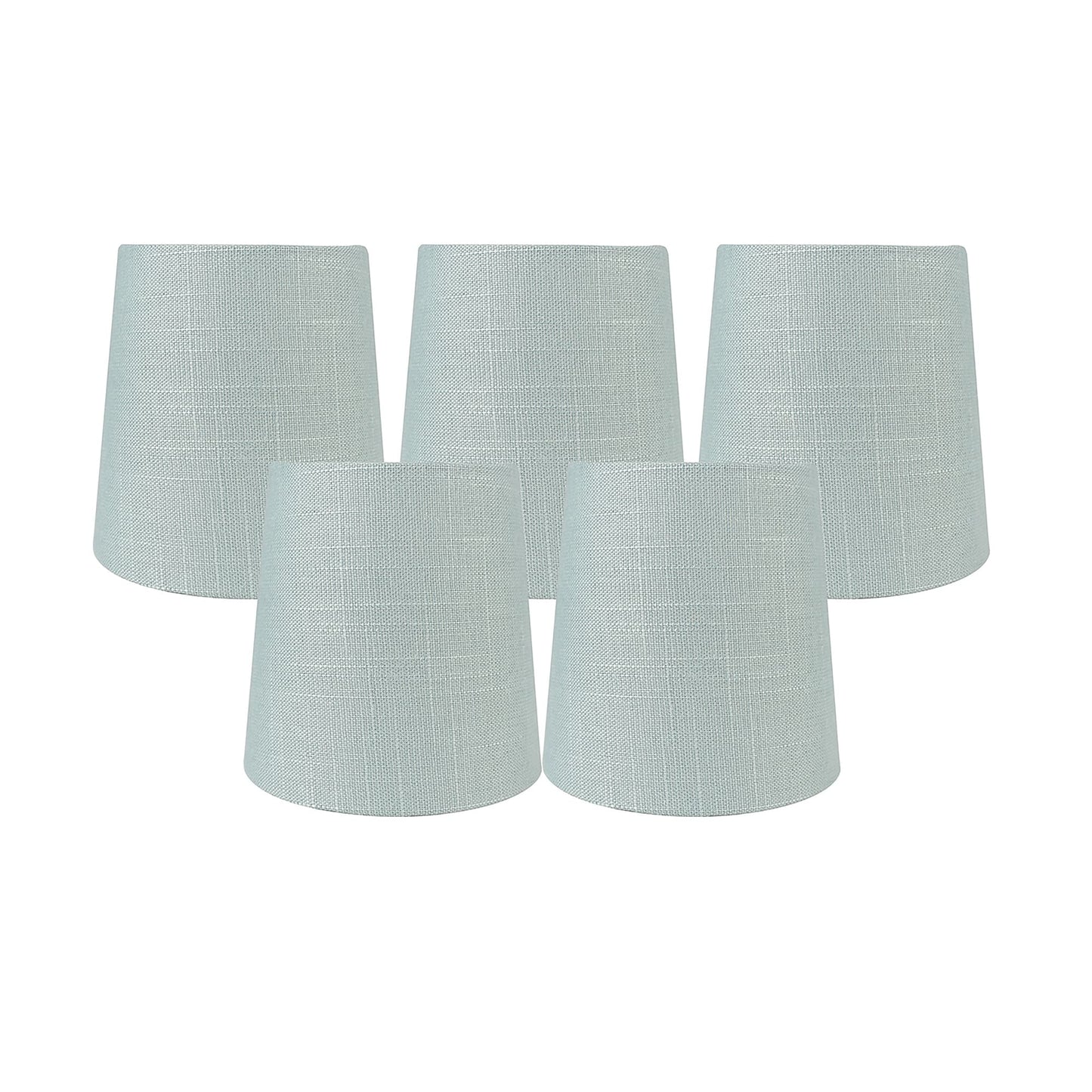 Abat-jour de lustre à clipser en lin MERIVILLE, 4 pouces sur 5 pouces sur 5 pouces