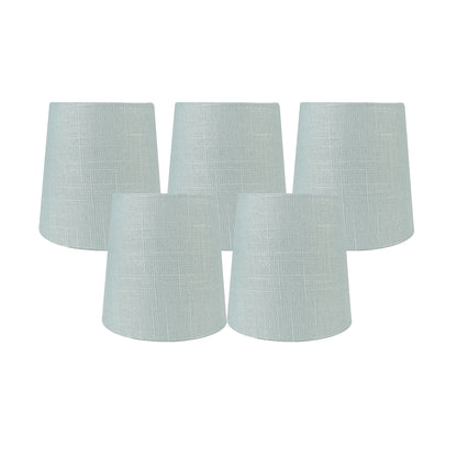 Abat-jour de lustre à clipser en lin MERIVILLE, 4 pouces sur 5 pouces sur 5 pouces