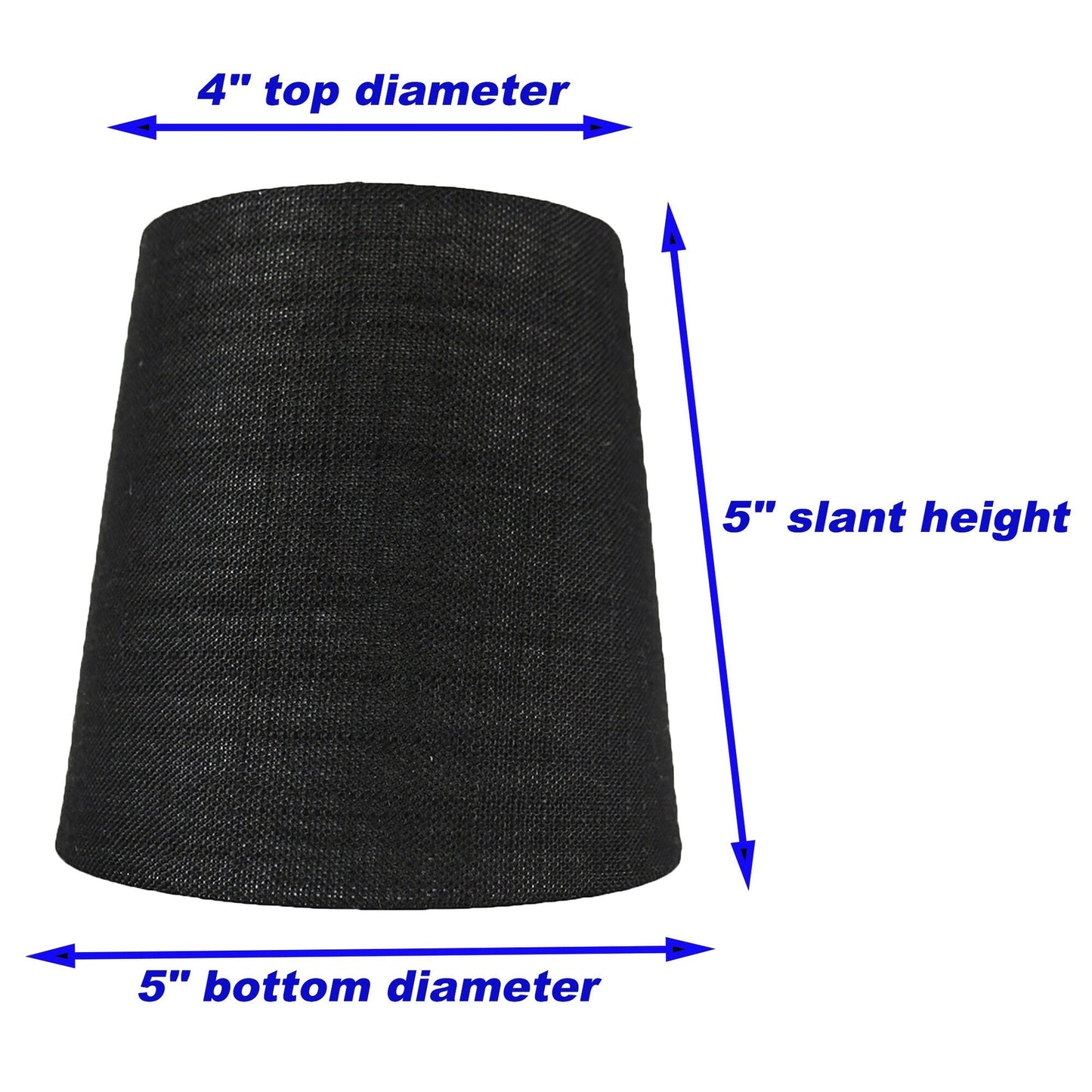 Abat-jour de lustre à clipser en lin MERIVILLE, 4 pouces sur 5 pouces sur 5 pouces