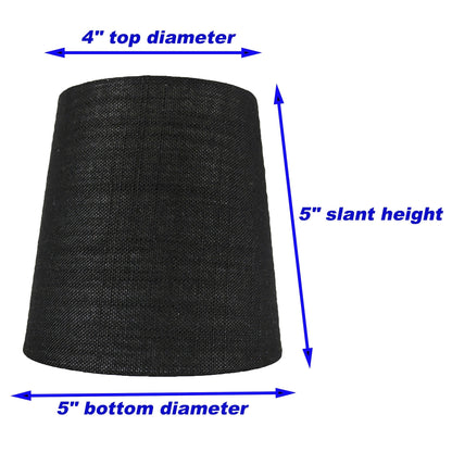 Abat-jour de lustre à clipser en lin MERIVILLE, 4 pouces sur 5 pouces sur 5 pouces