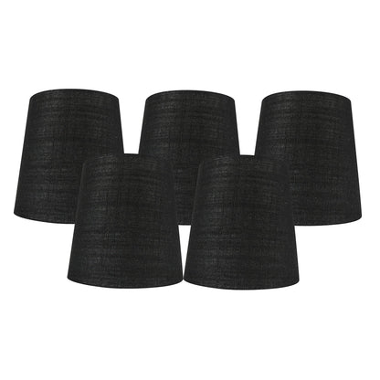 Abat-jour de lustre à clipser en lin MERIVILLE, 4 pouces sur 5 pouces sur 5 pouces