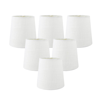 Abat-jour de lustre à clipser en lin MERIVILLE, 4 pouces sur 5 pouces sur 5 pouces