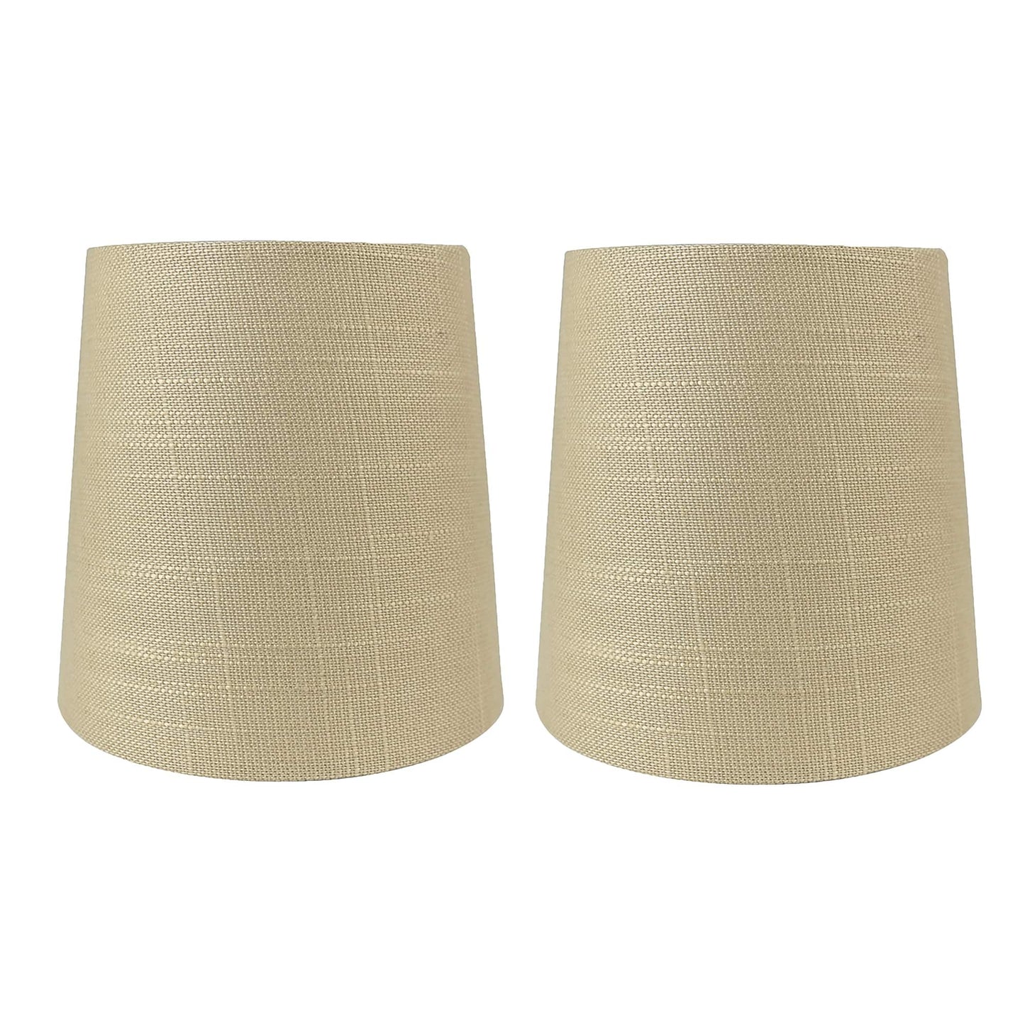 Abat-jour de lustre à clipser en lin MERIVILLE, 4 pouces sur 5 pouces sur 5 pouces