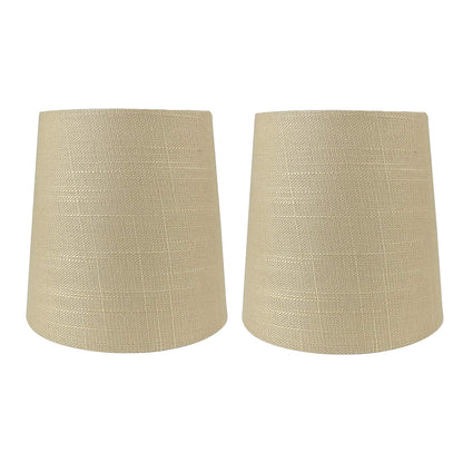 Abat-jour de lustre à clipser en lin MERIVILLE, 4 pouces sur 5 pouces sur 5 pouces