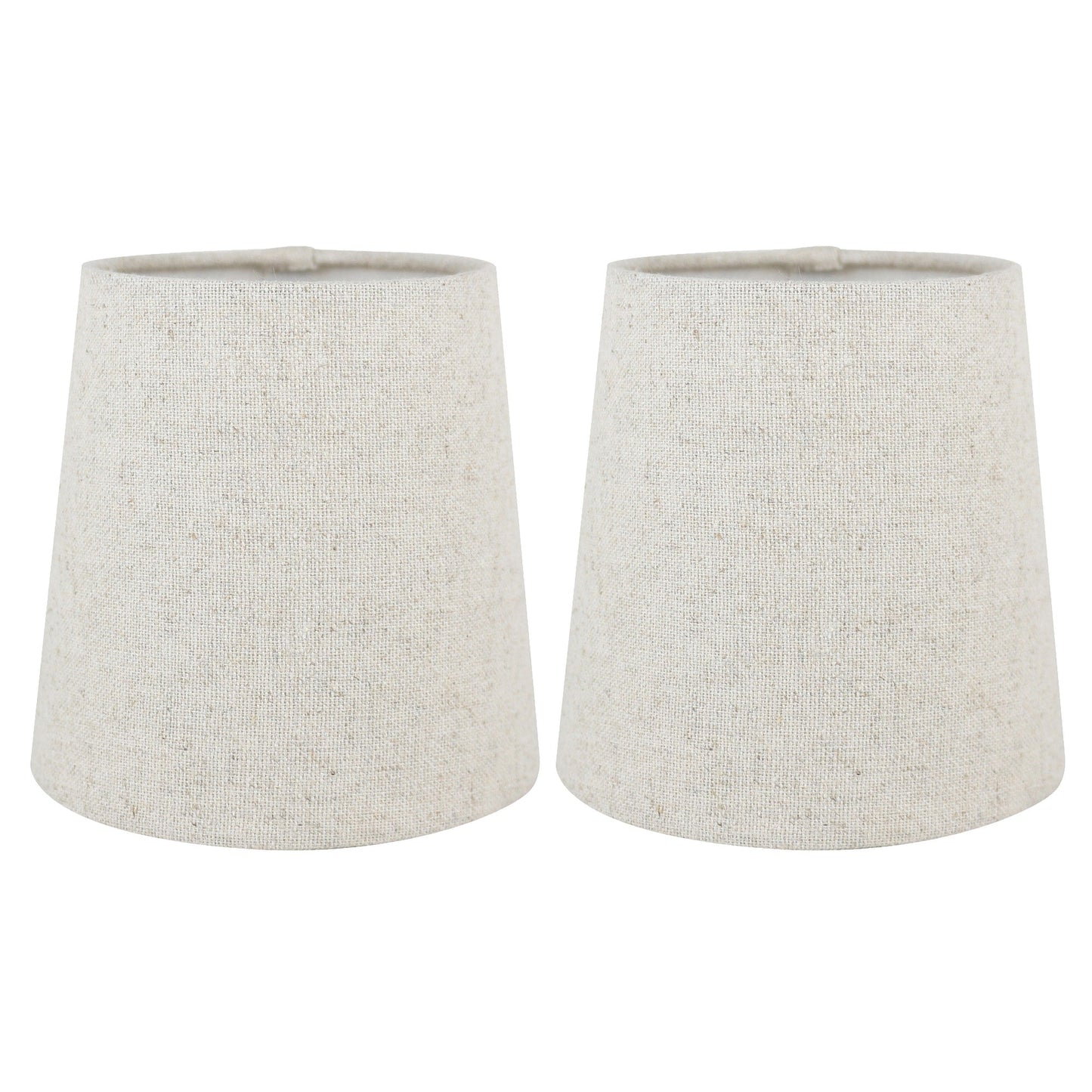 Abat-jour de lustre à clipser en lin MERIVILLE, 4 pouces sur 5 pouces sur 5 pouces