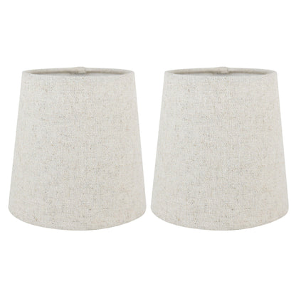 Abat-jour de lustre à clipser en lin MERIVILLE, 4 pouces sur 5 pouces sur 5 pouces