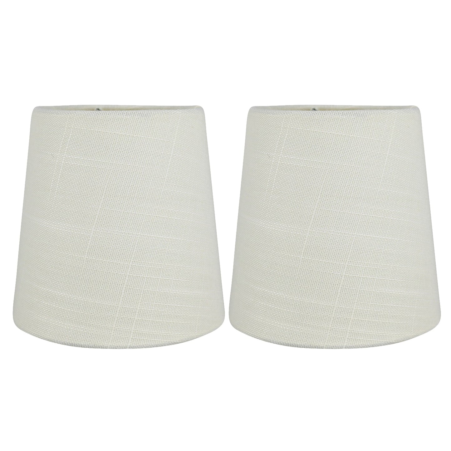 Abat-jour de lustre à clipser en lin MERIVILLE, 4 pouces sur 5 pouces sur 5 pouces