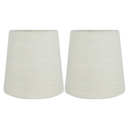 Abat-jour de lustre à clipser en lin MERIVILLE, 4 pouces sur 5 pouces sur 5 pouces