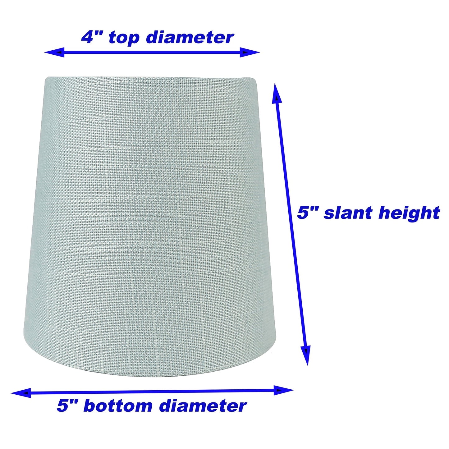 Abat-jour de lustre à clipser en lin MERIVILLE, 4 pouces sur 5 pouces sur 5 pouces