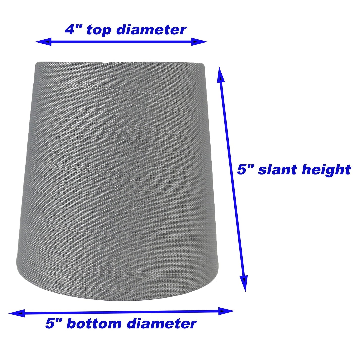 Abat-jour de lustre à clipser en lin MERIVILLE, 4 pouces sur 5 pouces sur 5 pouces