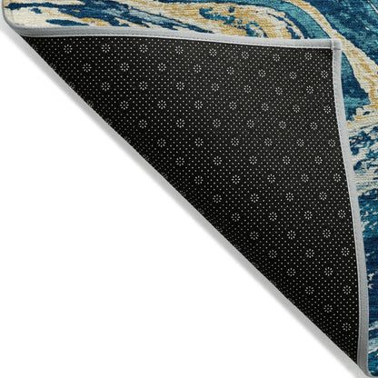 Tapis Chantille à motifs abstraits, lavable en machine, pour intérieur et extérieur