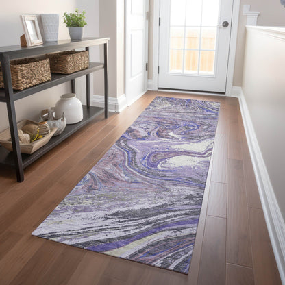 Tapis Chantille à motifs abstraits, lavable en machine, pour intérieur et extérieur