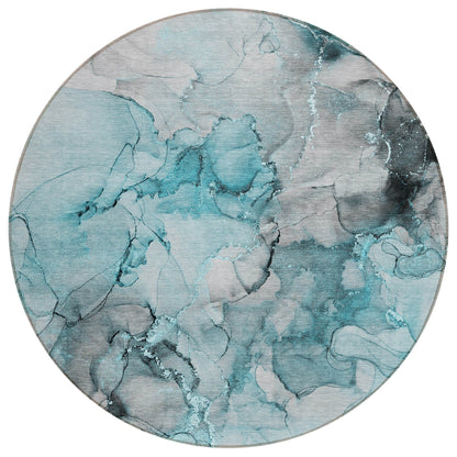 Tapis Chantille abstrait lavable en machine pour intérieur/extérieur