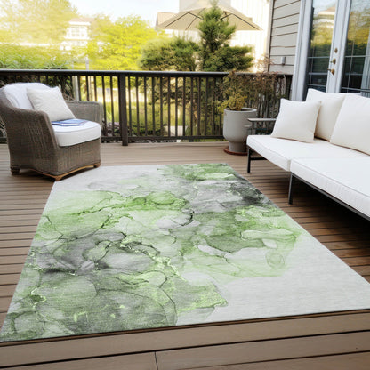 Tapis Chantille abstrait lavable en machine pour intérieur/extérieur