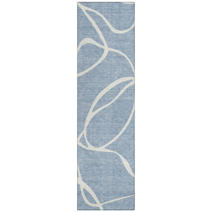 Tapis Chantille moderne abstrait lavable en machine pour intérieur/extérieur