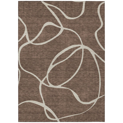 Tapis Chantille moderne abstrait lavable en machine pour intérieur/extérieur
