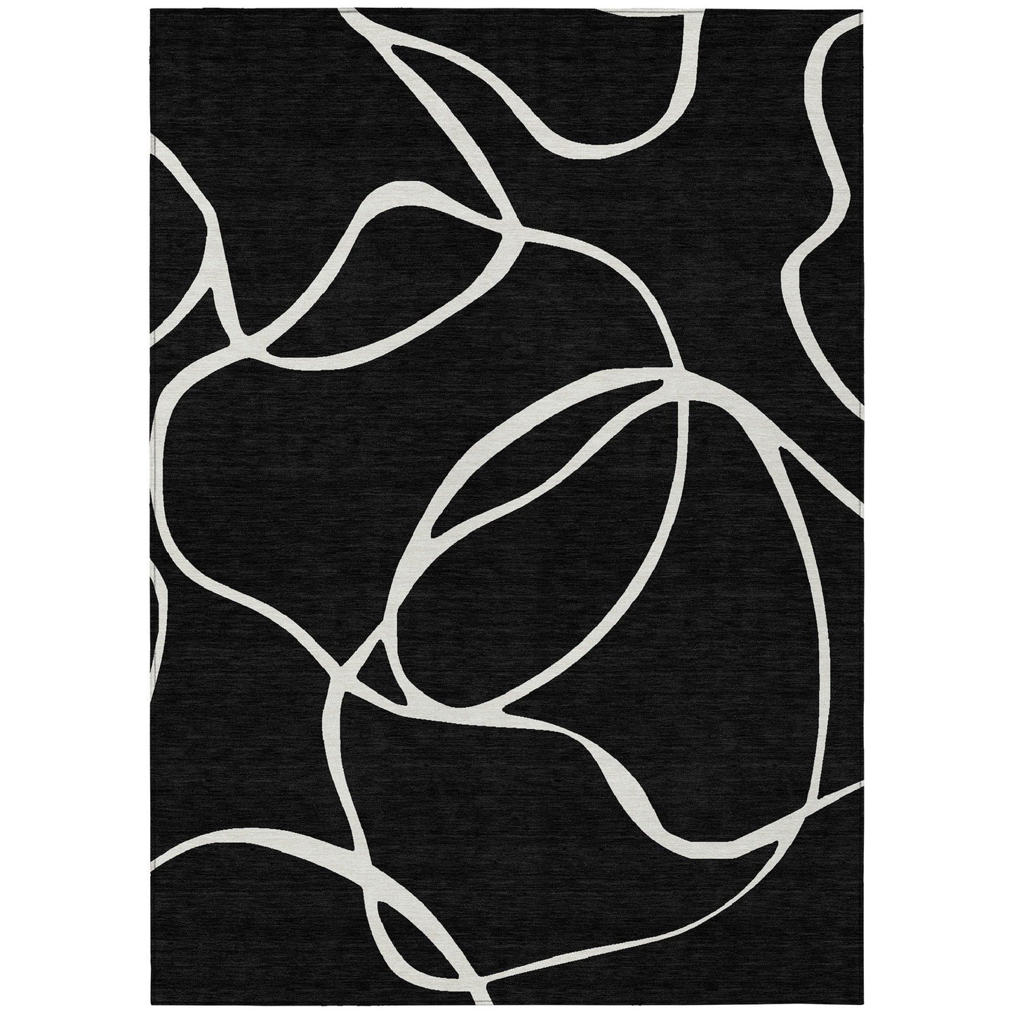 Tapis Chantille moderne abstrait lavable en machine pour intérieur/extérieur