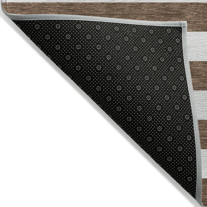 Tapis Chantille à rayures cabana lavable en machine pour intérieur/extérieur