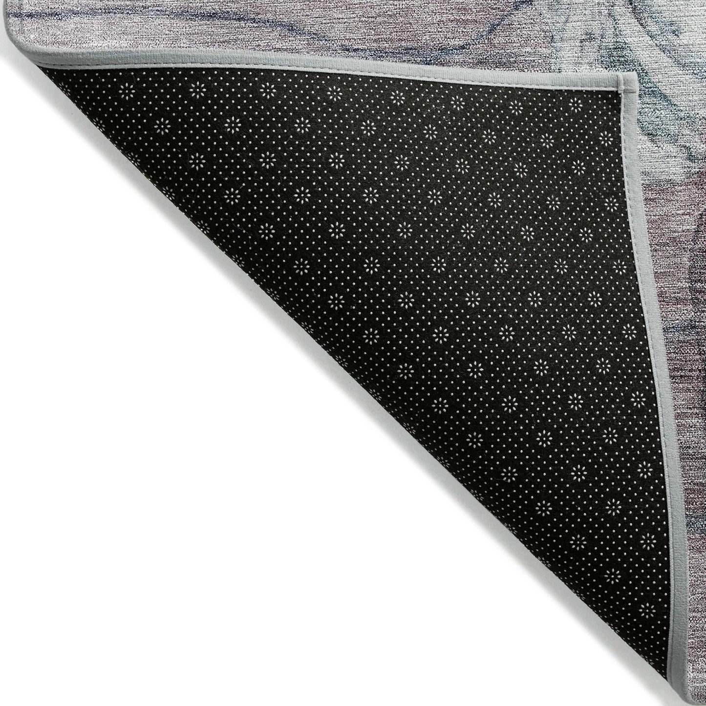 Tapis Chantille moderne à motif floral, lavable en machine, pour intérieur/extérieur