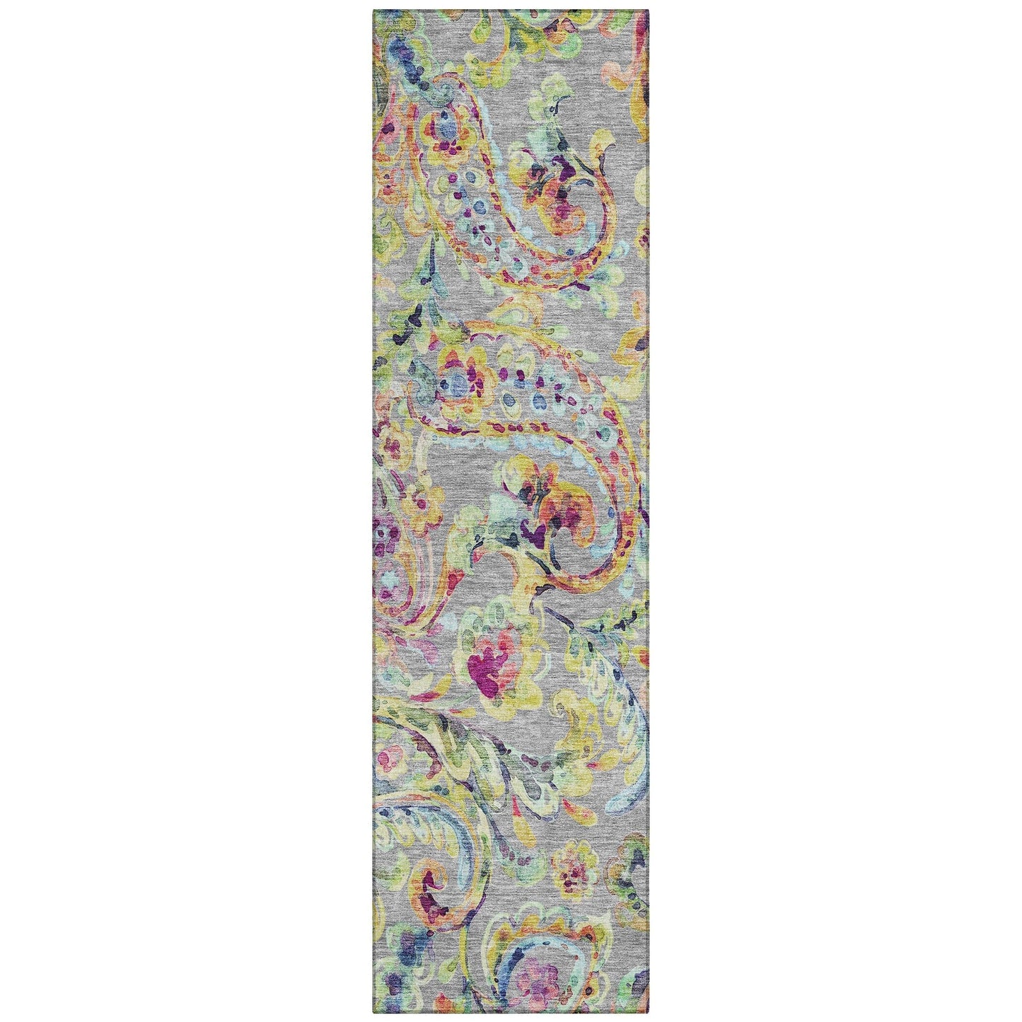 Tapis Chantille traditionnel à volutes lavable en machine pour intérieur/extérieur