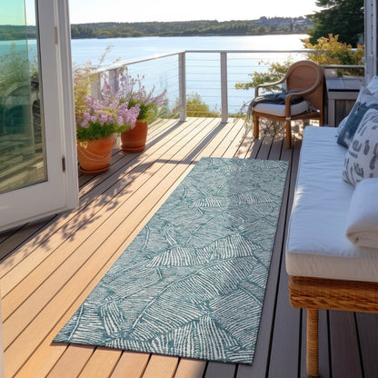 Tapis Chantille Tropical Palm lavable en machine pour intérieur/extérieur