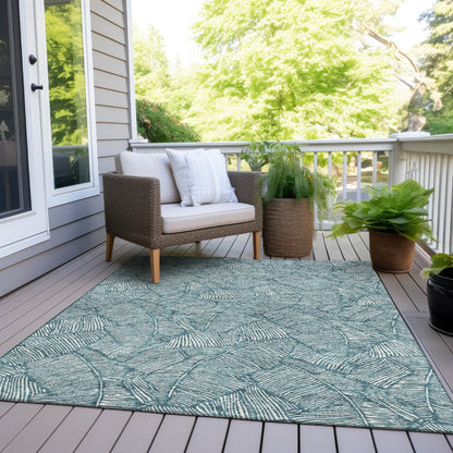 Tapis Chantille Tropical Palm lavable en machine pour intérieur/extérieur