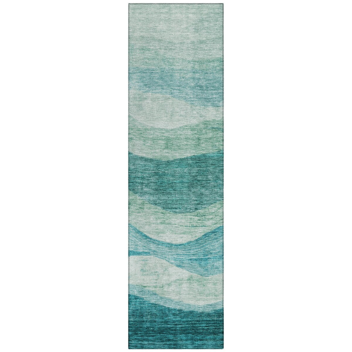 Tapis Chantille contemporain à vagues, lavable en machine, pour intérieur et extérieur