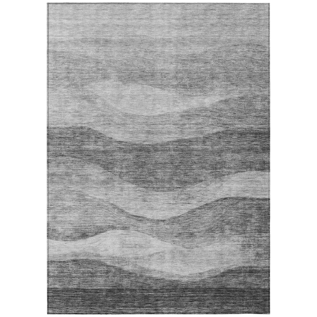 Tapis Chantille contemporain à vagues, lavable en machine, pour intérieur et extérieur