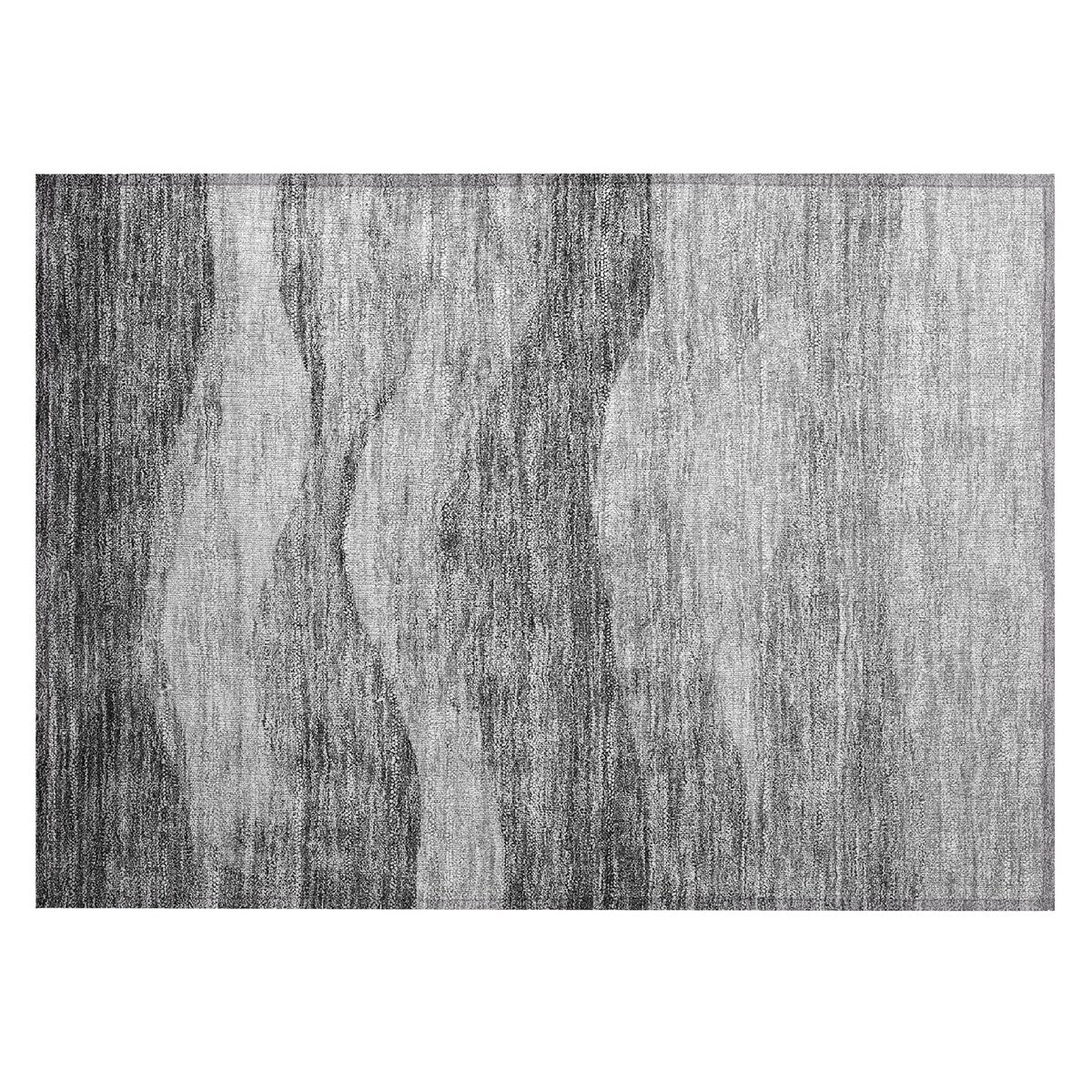 Tapis Chantille contemporain à vagues, lavable en machine, pour intérieur et extérieur