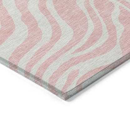 Tapis Chantille moderne à motif animal, lavable en machine, pour intérieur et extérieur