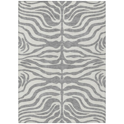 Tapis Chantille moderne à motif animal, lavable en machine, pour intérieur et extérieur