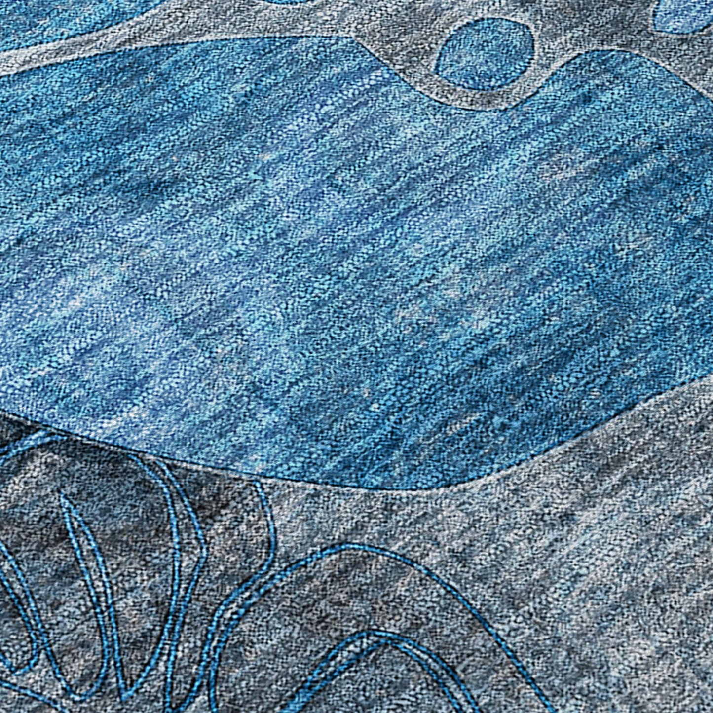 Tapis Chantille moderne à motif floral lavable en machine pour intérieur/extérieur