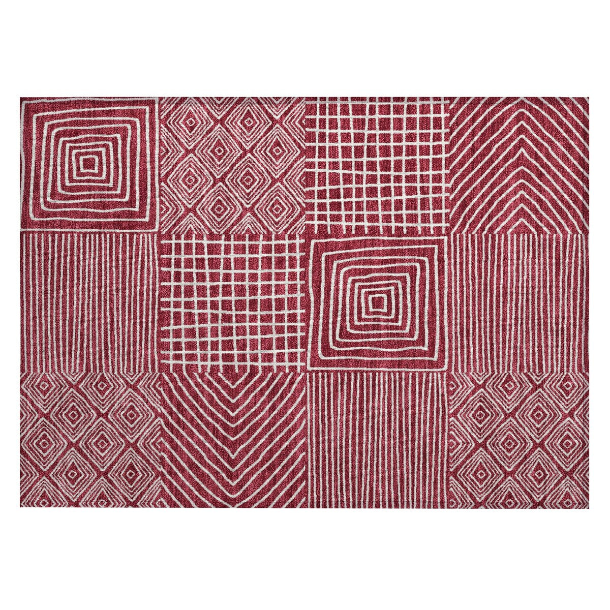 Tapis moderne en mosaïque Chantille lavable en machine pour intérieur/extérieur