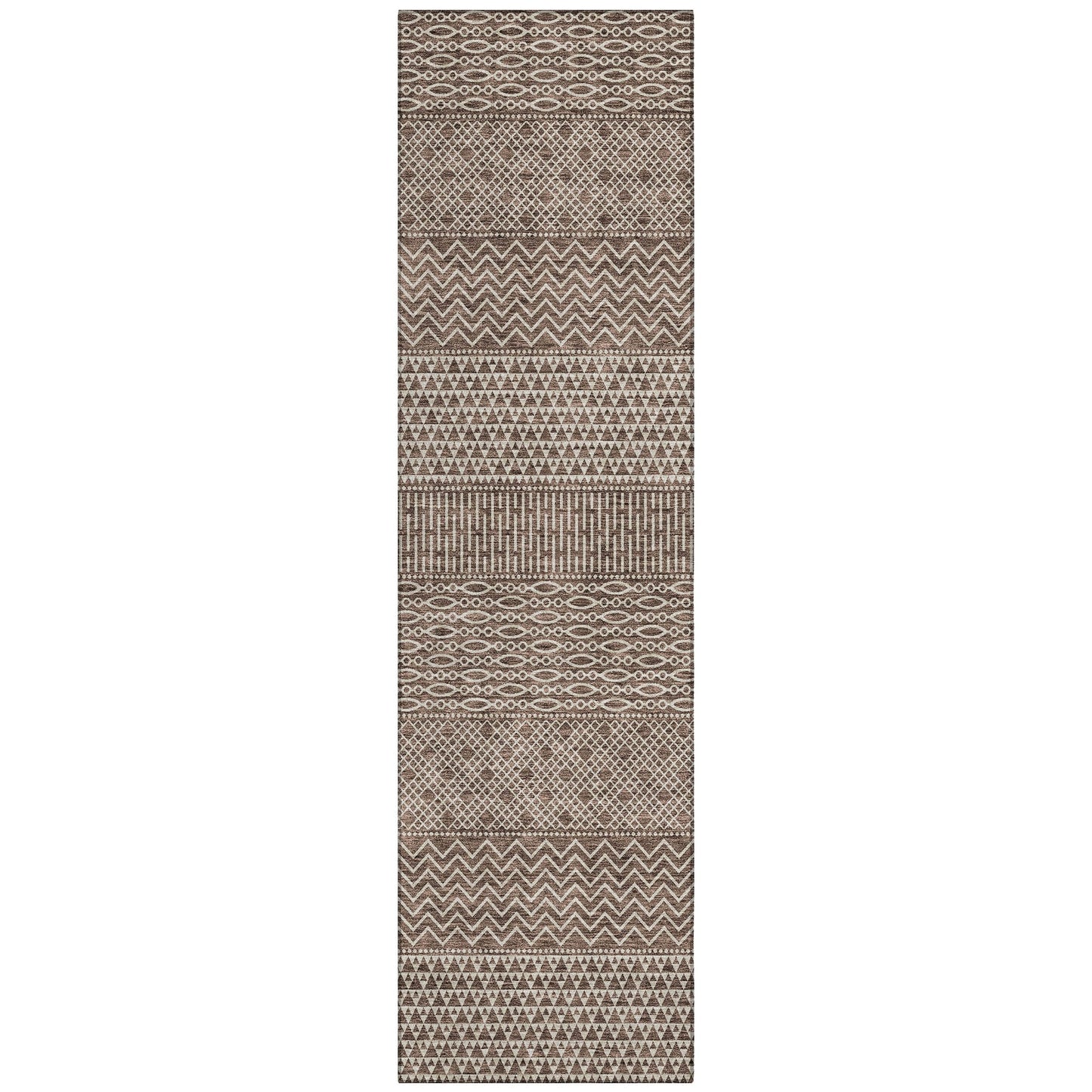 Tapis Chantille à rayures modernes, lavable en machine, pour intérieur et extérieur