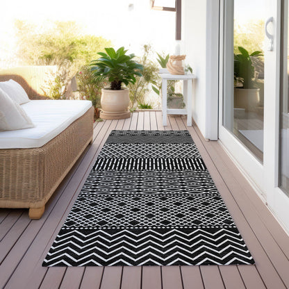 Tapis Chantille à rayures modernes, lavable en machine, pour intérieur et extérieur