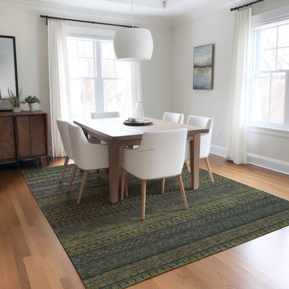 Tapis Chantille à rayures marocaines lavable en machine pour intérieur/extérieur