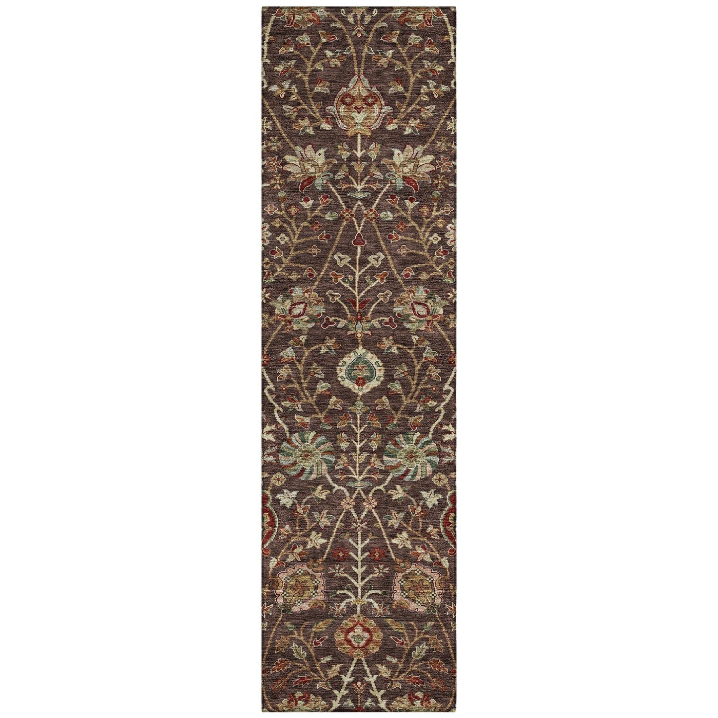 Tapis traditionnel Kashan Chantille lavable en machine pour intérieur/extérieur