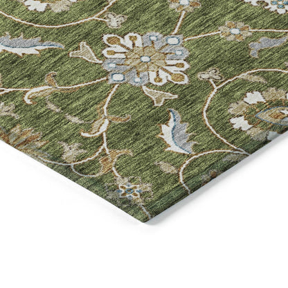 Tapis traditionnel KashanChantille lavable en machine pour intérieur/extérieur