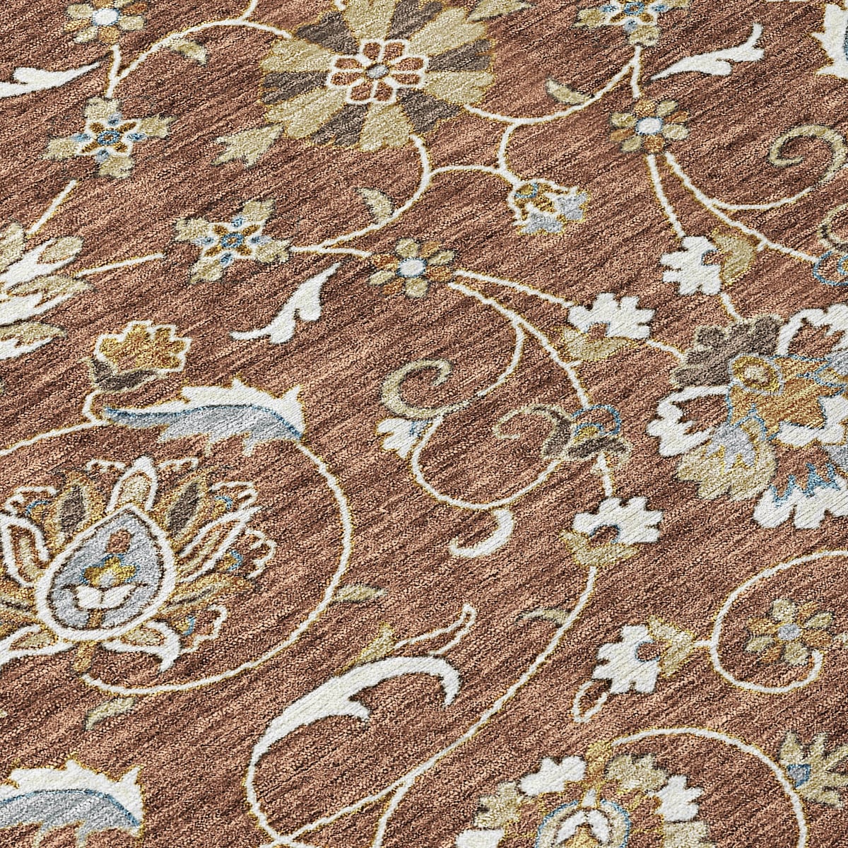 Tapis traditionnel KashanChantille lavable en machine pour intérieur/extérieur