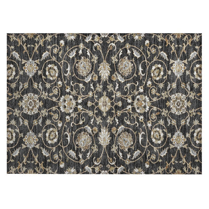 Tapis traditionnel KashanChantille lavable en machine pour intérieur/extérieur
