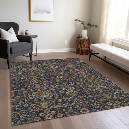 Tapis persan traditionnel en chantille lavable en machine pour intérieur/extérieur