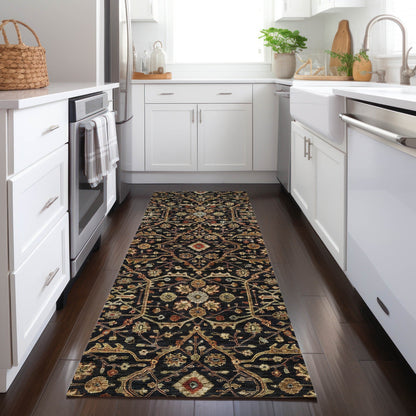 Tapis persan traditionnel en chantille lavable en machine pour intérieur/extérieur