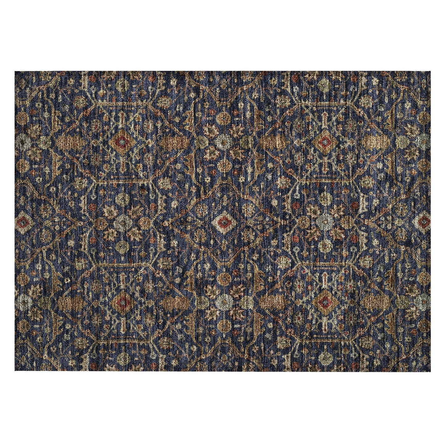 Tapis persan traditionnel en chantille lavable en machine pour intérieur/extérieur