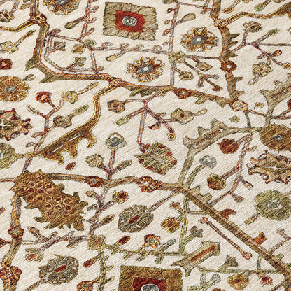 Tapis persan traditionnel en chantille lavable en machine pour intérieur/extérieur