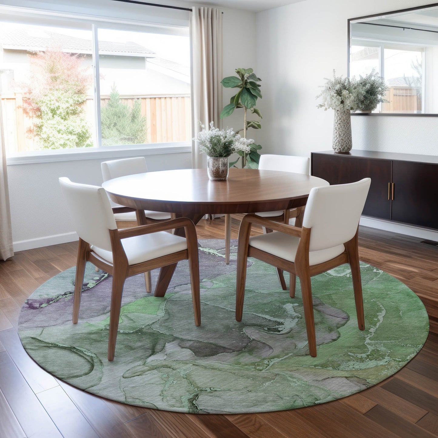 Tapis Chantille aquarelle lavable en machine pour intérieur/extérieur