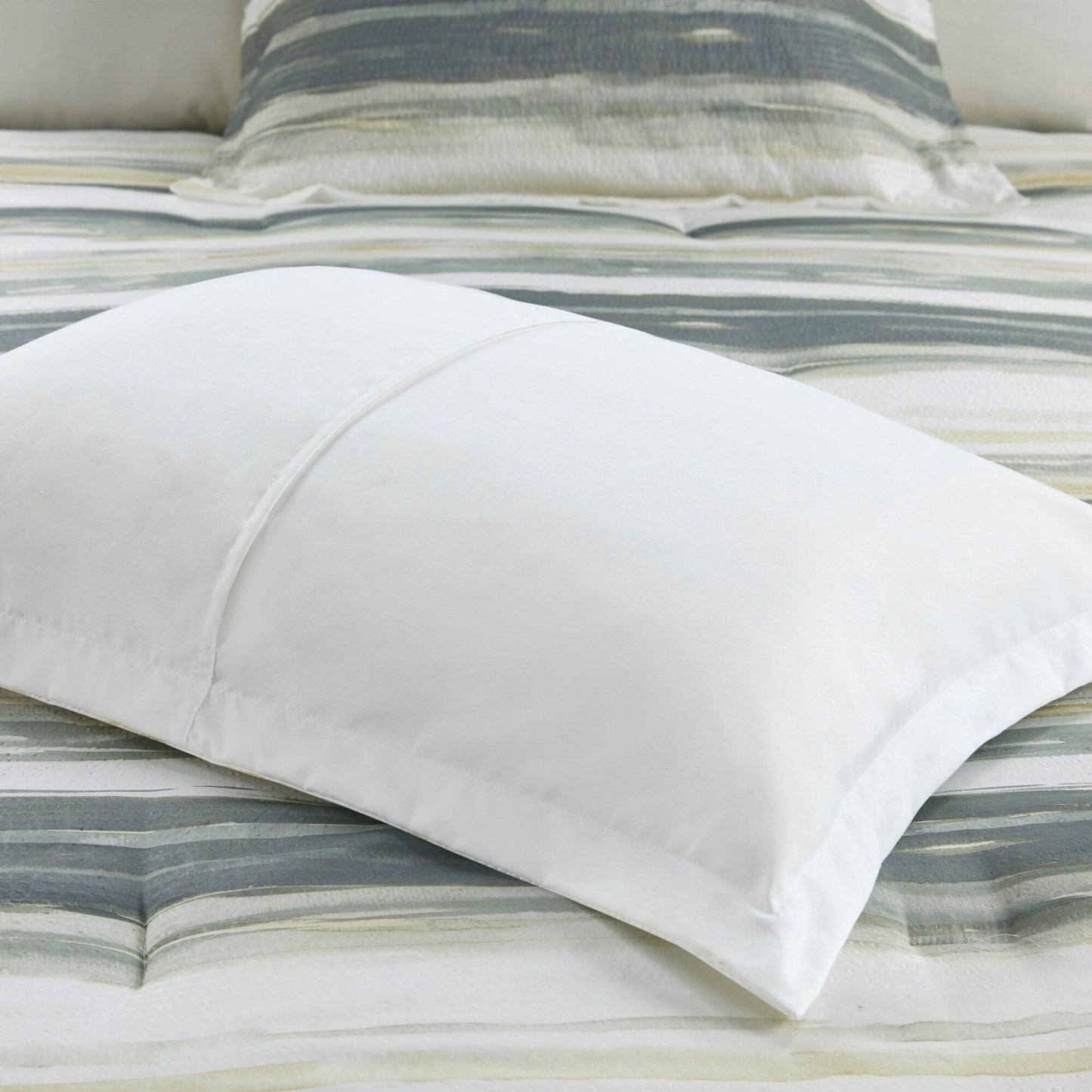 Collection Madison Park Anchorage, ensemble de couette et de courtepointe en seersucker imprimé 8 pièces