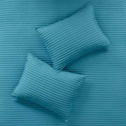 Collection Madison Park Anchorage, ensemble de couette et de courtepointe en seersucker imprimé 8 pièces