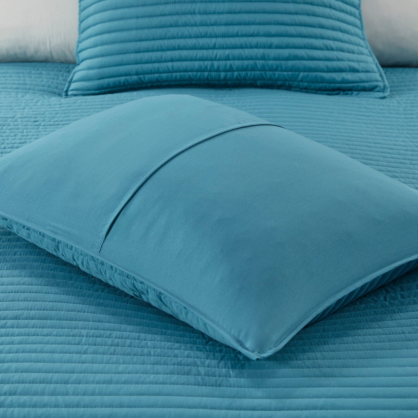 Collection Madison Park Anchorage, ensemble de couette et de courtepointe en seersucker imprimé 8 pièces