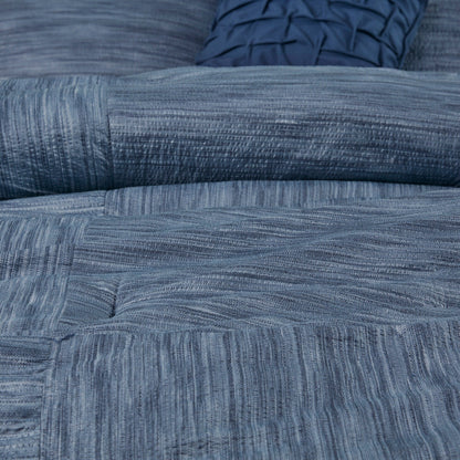 Parure de lit 7 pièces en seersucker imprimé Madison Park Clayton