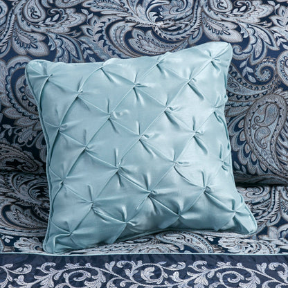 Parure de lit Madison Park Elaine bleu marine 7 pièces en jacquard